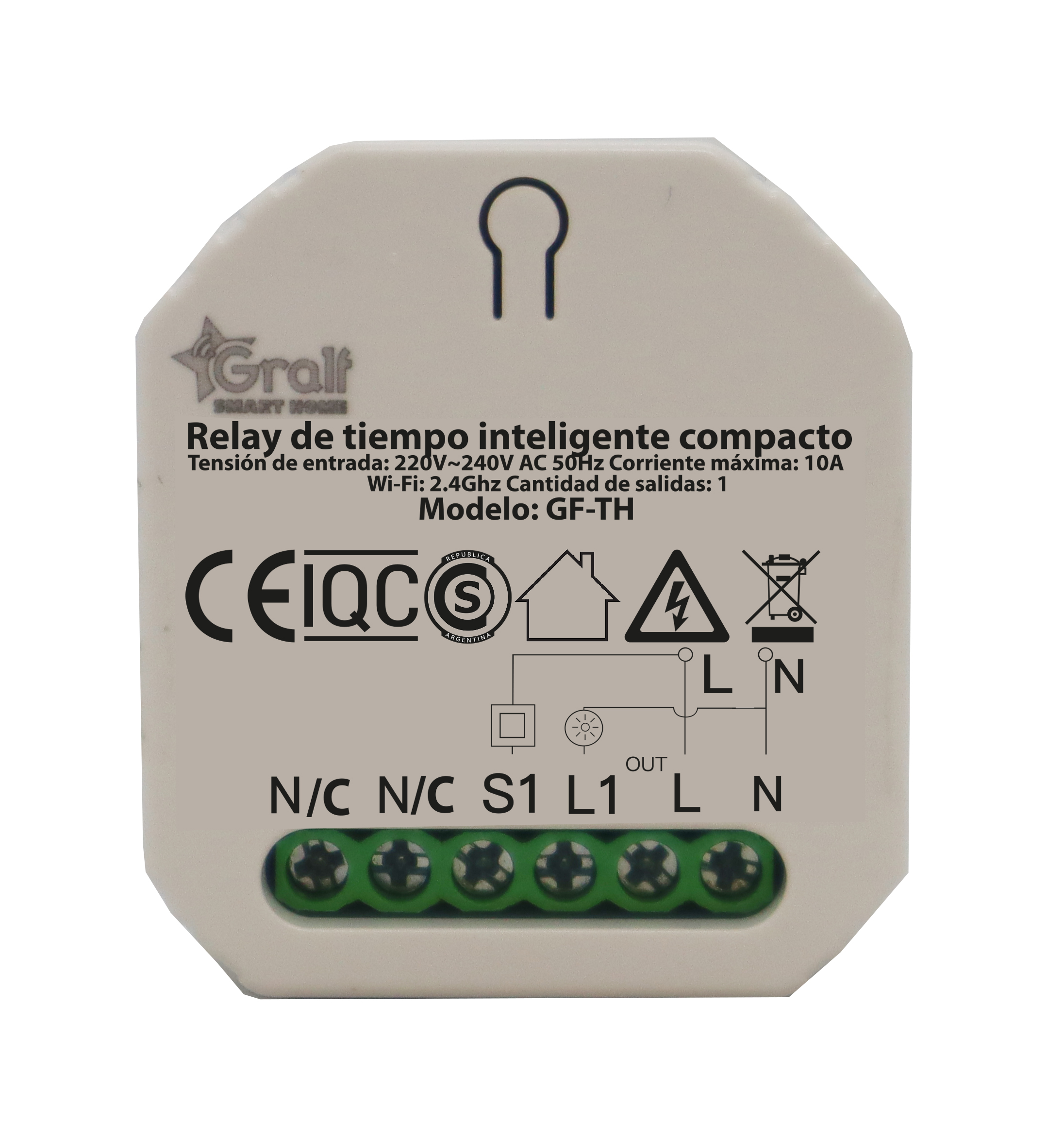 Relay de tiempo 1 Salida compacto Wi-Fi inteligente - Imagen 2