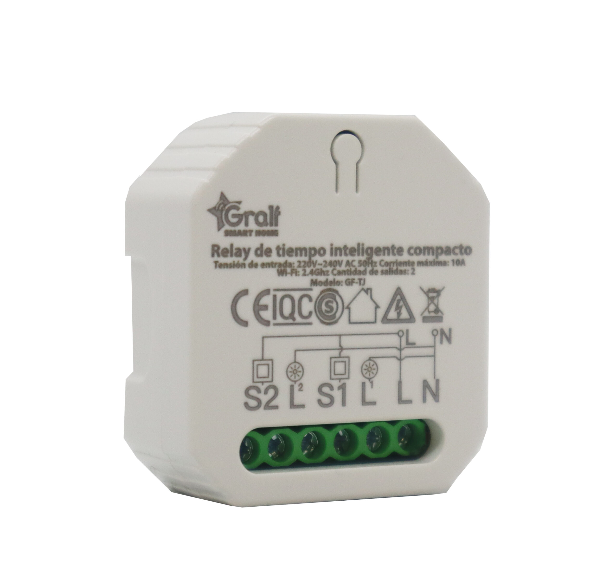 Relay de tiempo 2 Salidas compacto Wi-Fi inteligente